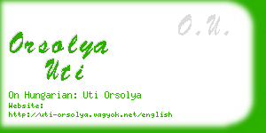 orsolya uti business card